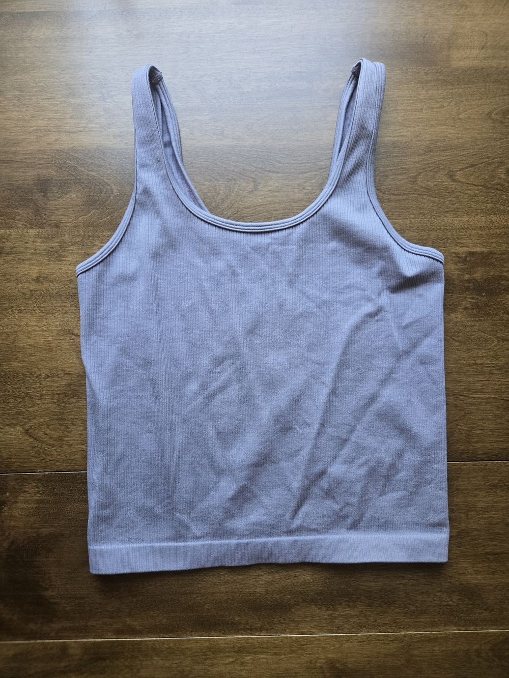 A New Day Ribbed Seamless Tank Top Lavender XL